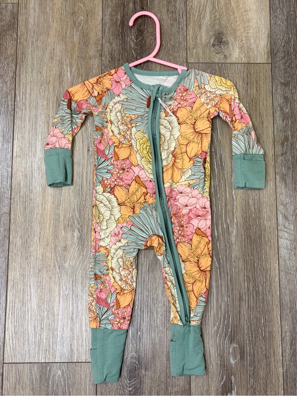 Baby Bamboo Floral Zippy Pajamas